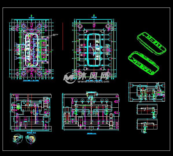 131機殼上蓋模具設計3d圖