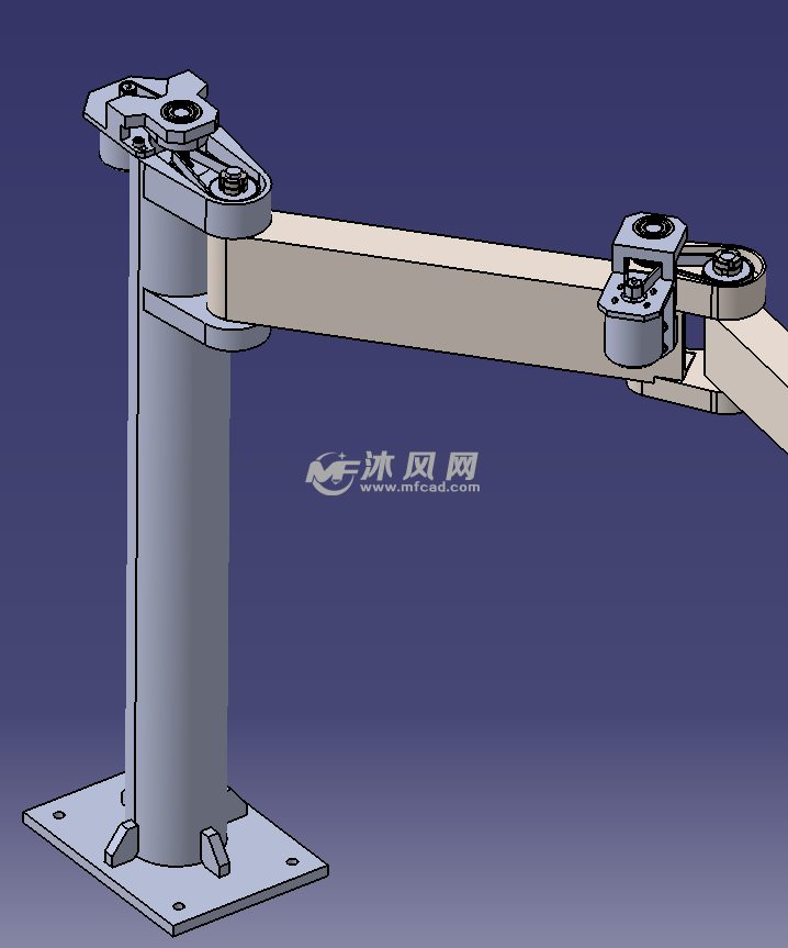 工业机器人机械臂总装图 - 机器人模型图纸 - 沐风网