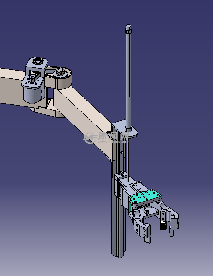 工业机器人机械臂总装图 - 机器人模型图纸 - 沐风网