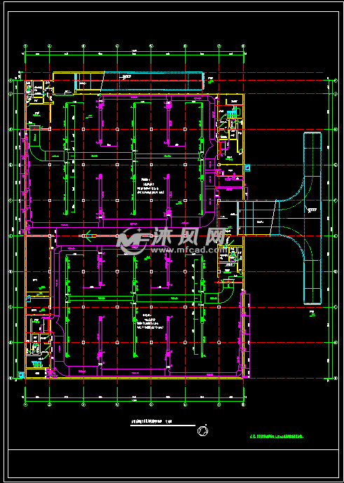 6级人防地下车库通风cad图- 暖通图纸 - 沐风网