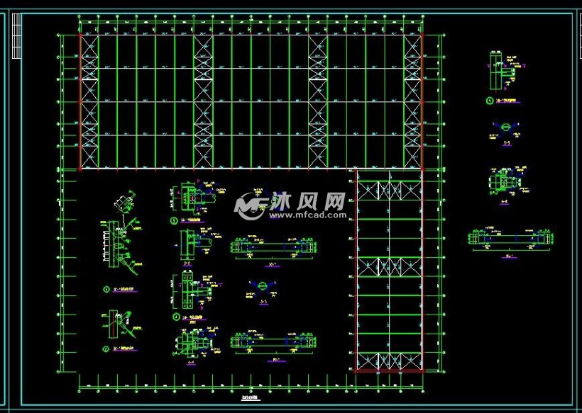 屋面支撑布置图