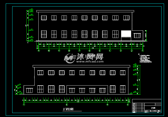 3x3200kw水電站廠房建築結構佈置圖- 電站廠房圖圖紙 - 沐風網