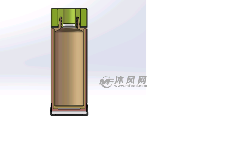 智能保温杯剖面视图