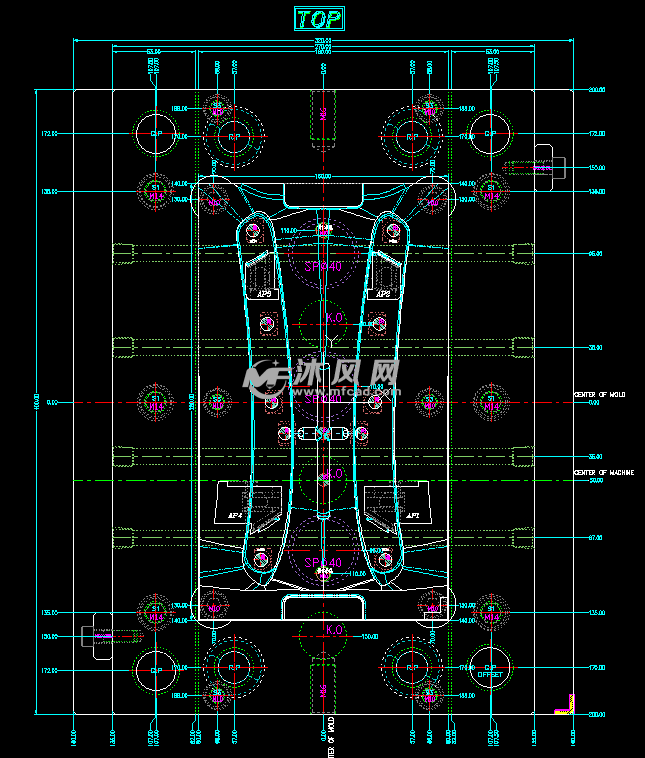 汽车装饰条模具设计图纸