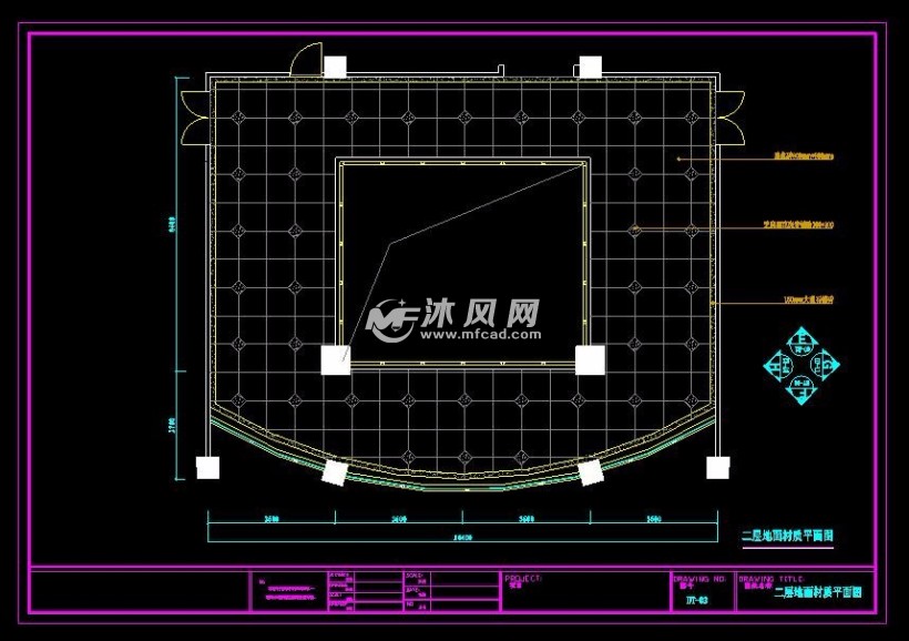 二层地面材质平面图