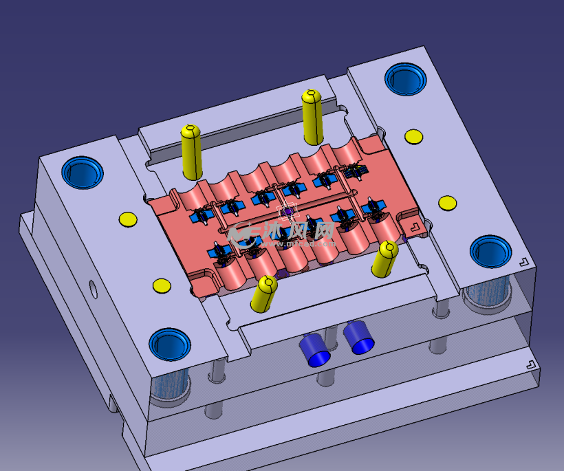 铆钉模具设计- 注塑模图纸 - 沐风网