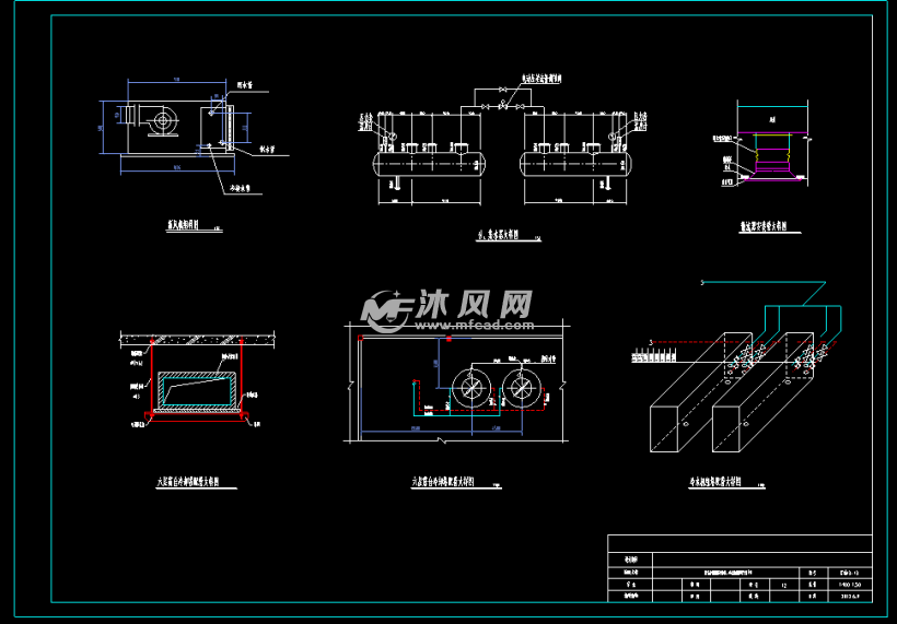 設備大樣圖及冷卻塔-冷水機組搭配管圖大樣