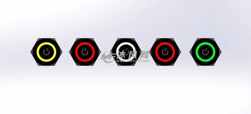 22mm不锈钢按钮主视图