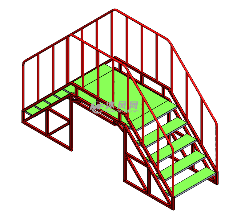 钢梯立体图