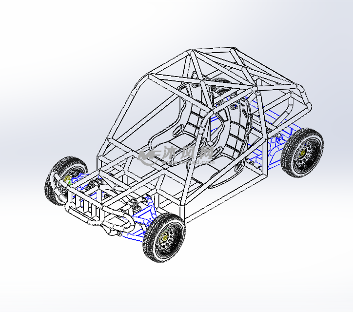卡丁车越野车模型 - 乘用车图纸 - 沐风网