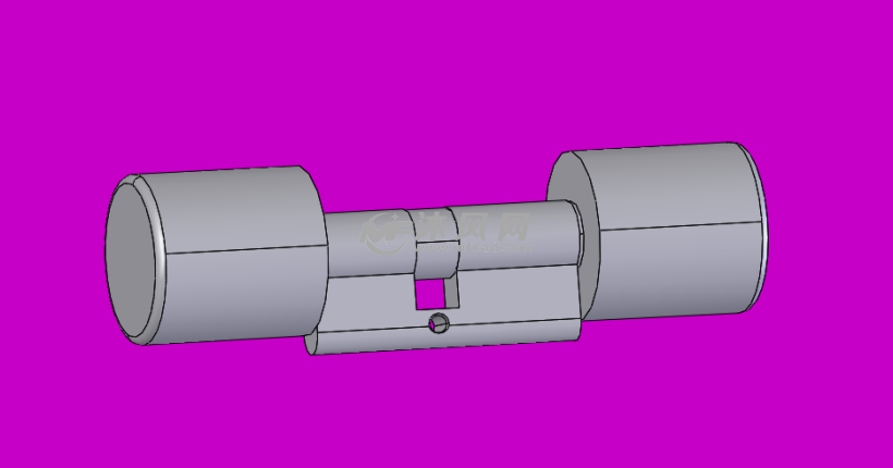 amf 55-双型材门锁轴测图