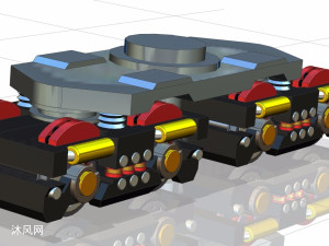 动车火车头底盘动力转向架