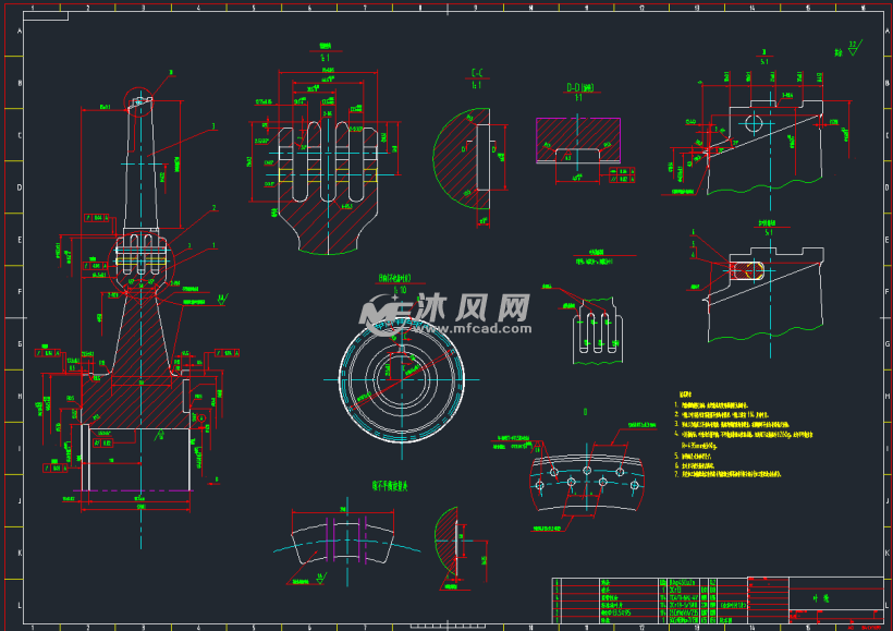 汽轮机(叶轮) - 动力系统图纸 - 沐风网