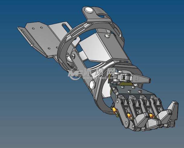 仿生机械手掌结构3d