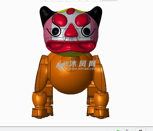 机器虎建模外观,首先呢,这个机械的身体还有脚是导入的stp,在此基础上