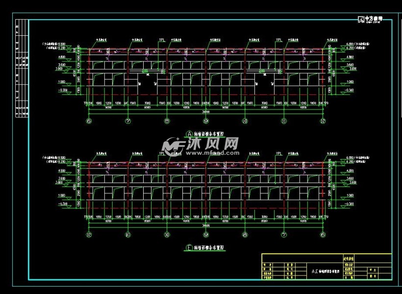 墙面檩条布置图