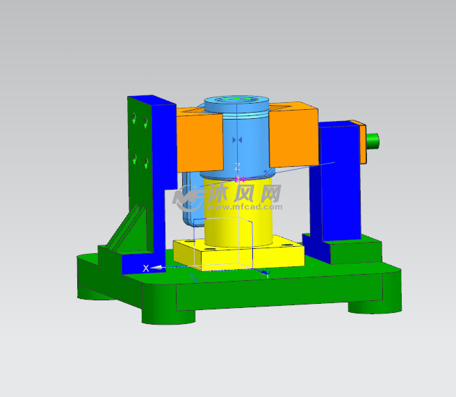 阀体专用夹具三维建模 - 零部件模型图纸 - 沐风网