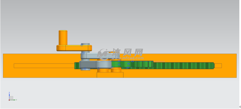 齿条往复运动俯视图