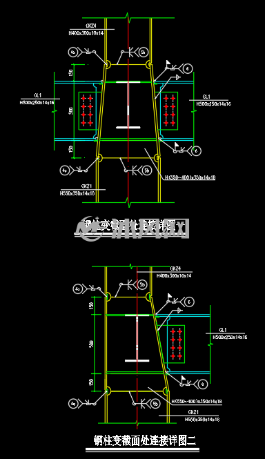 变截面柱做法详图