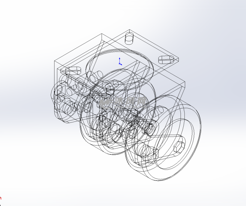 重心双轮万向轮重型线框图