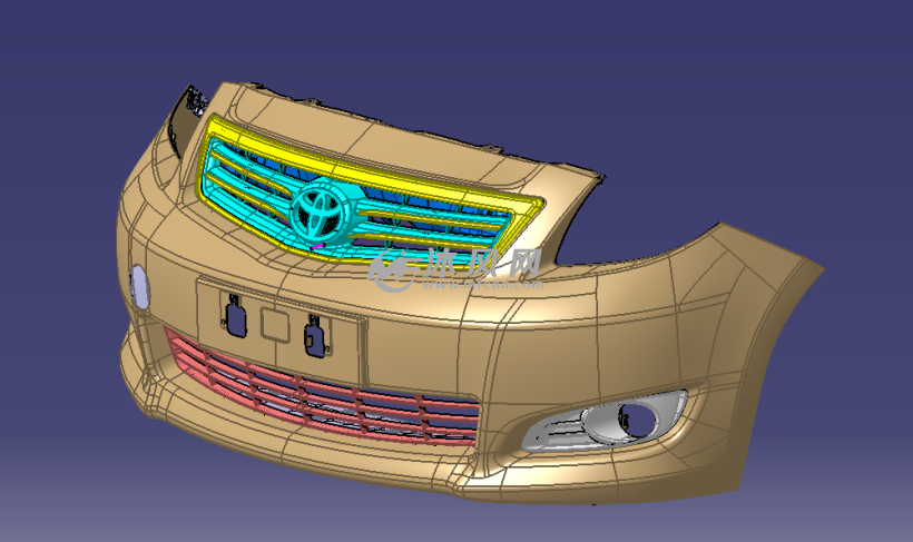 汽车前保险杠3d设计图
