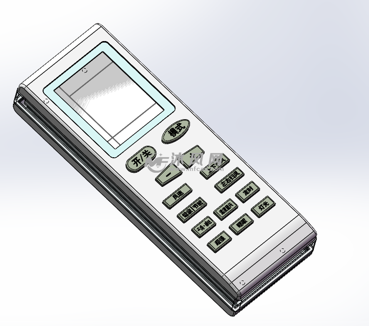 空调遥控器3d设计图