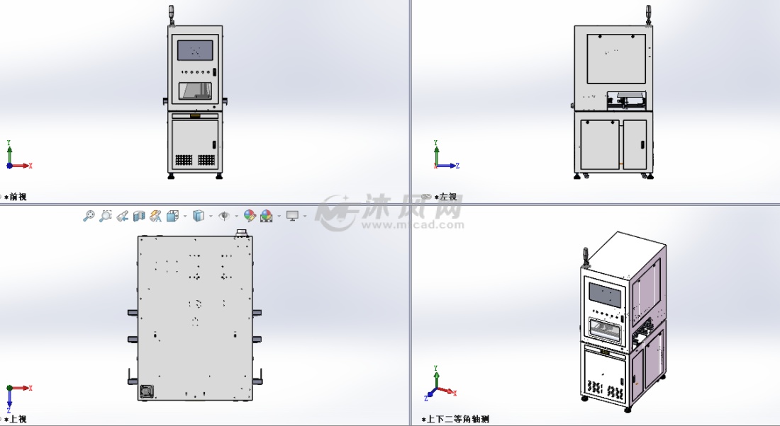 pcb在线式激光打标机总装 - 机械加工图纸 - 沐风网