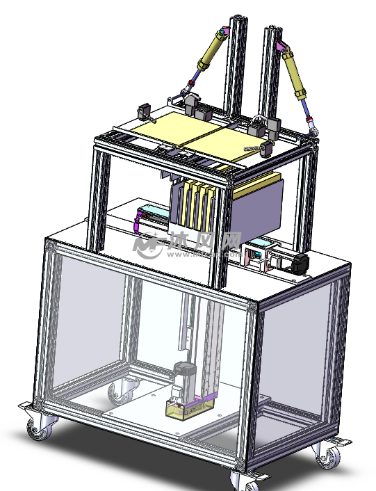 全自动翻书机的sw三维模型