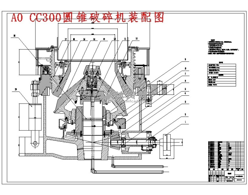 cc300圆锥破碎机设计及腔型结构优化
