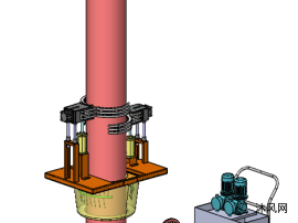 一种自动爬杆清洗机器人