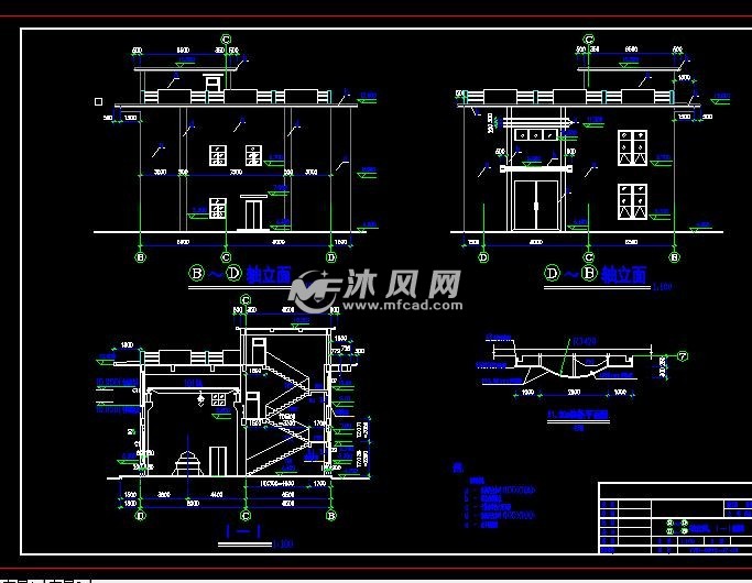 雙層的預製夯體牆鋼結構廠房設計圖- 辦公建築圖紙 - 沐風網