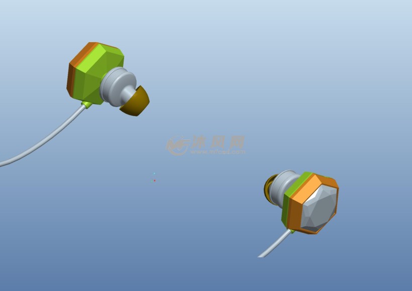 简易运动蓝牙耳机3d结构图