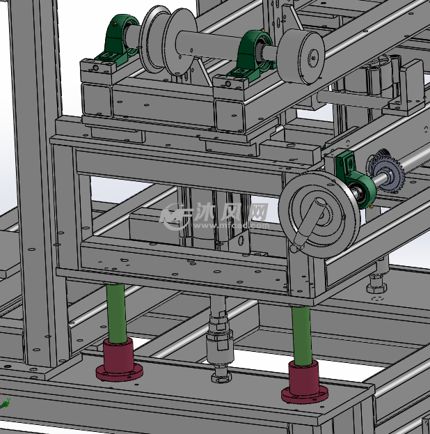 内托辊旋转移动装置