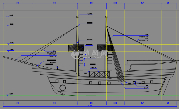 3米铁船设计图纸图片