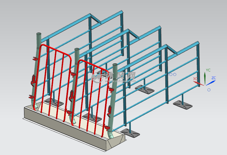 美式半限位栏 - 建筑模型图纸 - 沐风网