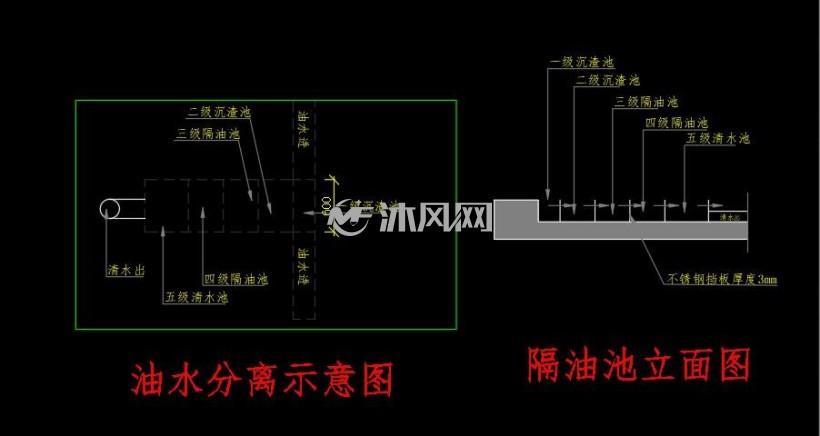 日式餐厅cad施工图