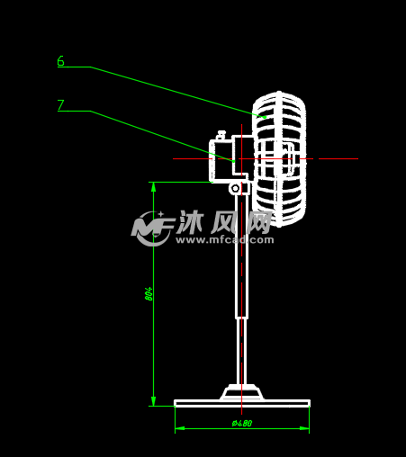 家用落地风扇 - 家用电器图纸 - 沐风网