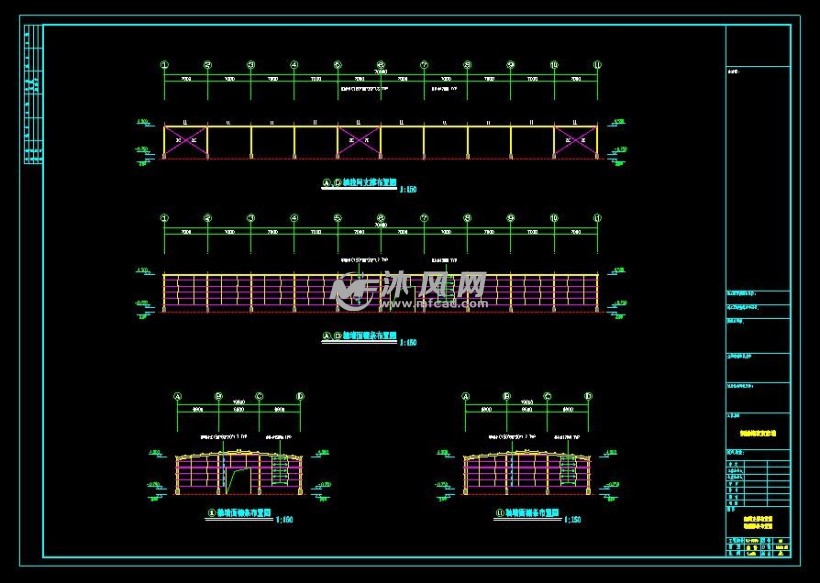 墙面檩条布置图