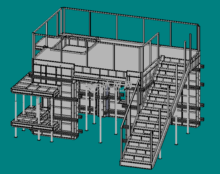 铝模板配模-样品房 - 建筑模型图纸 - 沐风网