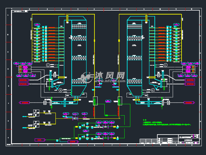 600t鍋爐 scr脫硝系統pid圖,包括工藝系統流程圖圖例符號,scr反應器