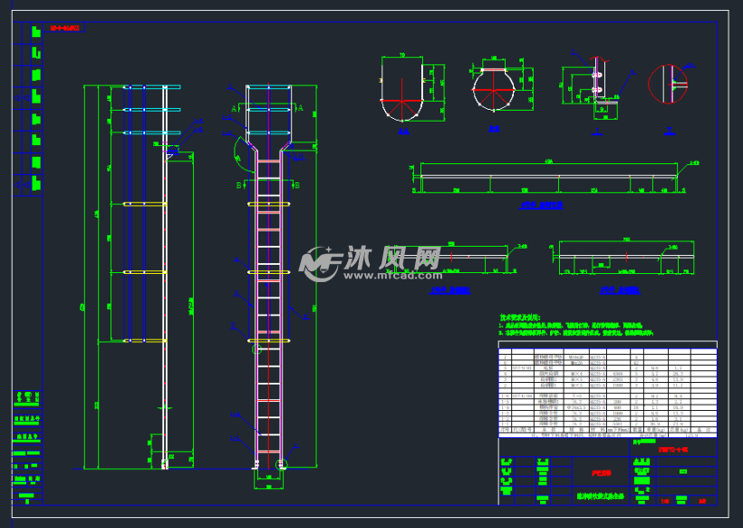 爬梯图纸参数图纸id: 1063699图纸格式:dwg图纸版本:autocad2007文件