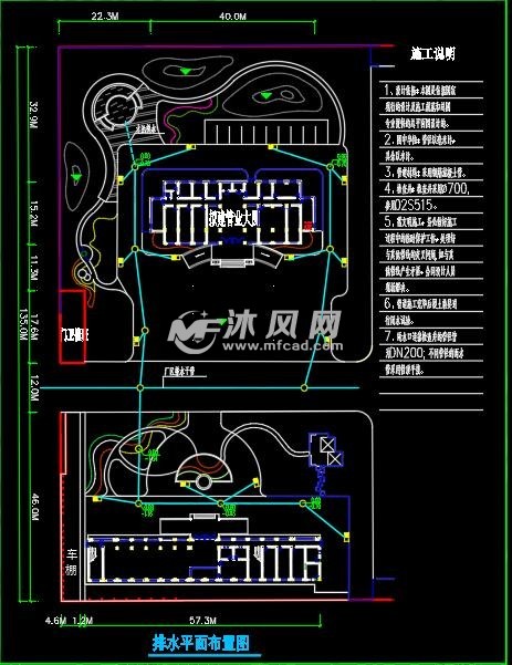 某厂区景观cad水电施工图- 园林绿化及施工图纸 - 沐风网