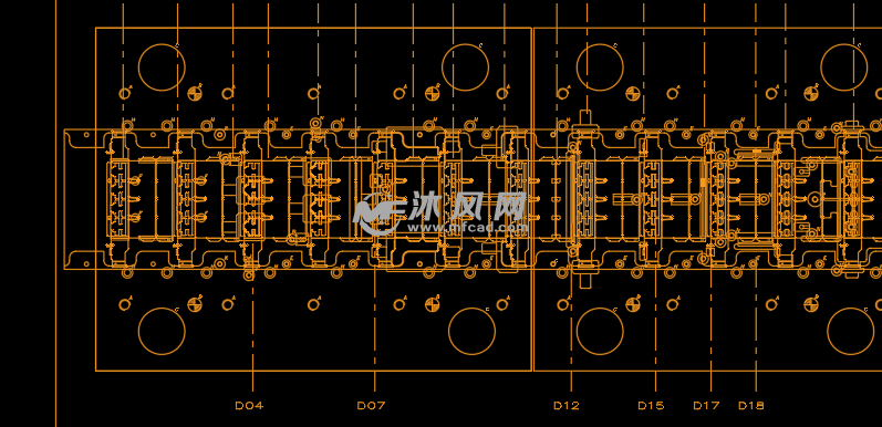 连续模工序示意图
