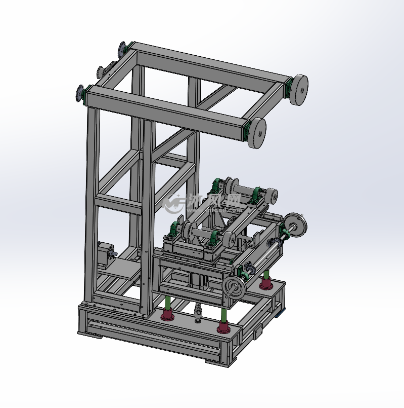 内托辊旋转移动装置