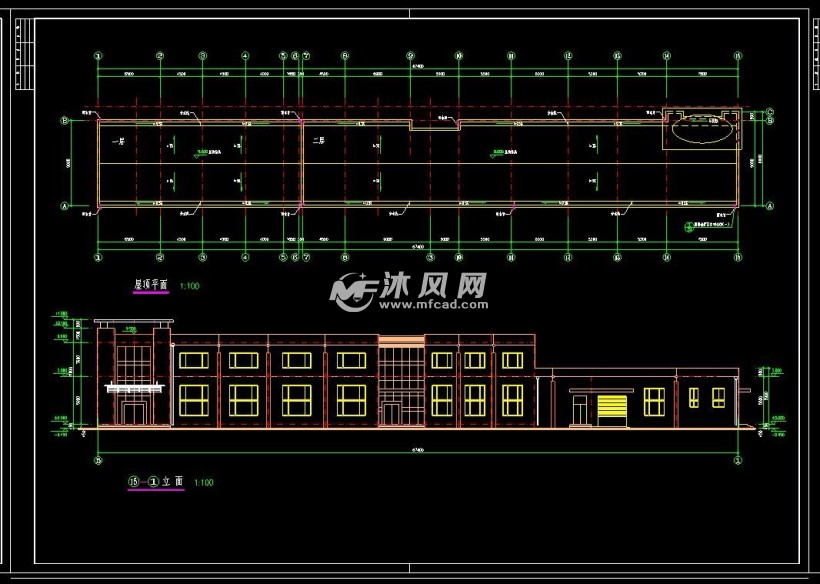 上海某2层框架车间建筑结构施工图