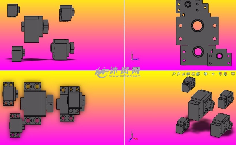 5款进口tspb - 标准型支座组件三视图