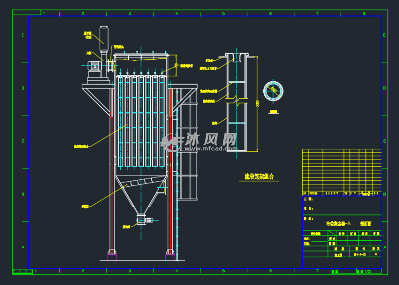 袋濾除塵器圖 - 通用設備圖紙 - 沐風網