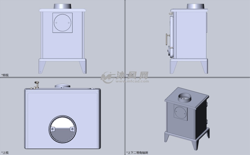 az05壁炉 - 换热压力容器图纸 - 沐风网