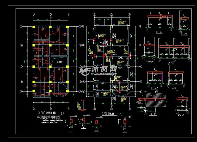 某5層底框磚混住宅結構設計圖