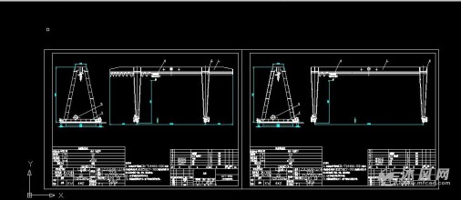 人字立腿跨梁起重机-工程机械/建筑机械图纸-沐风网